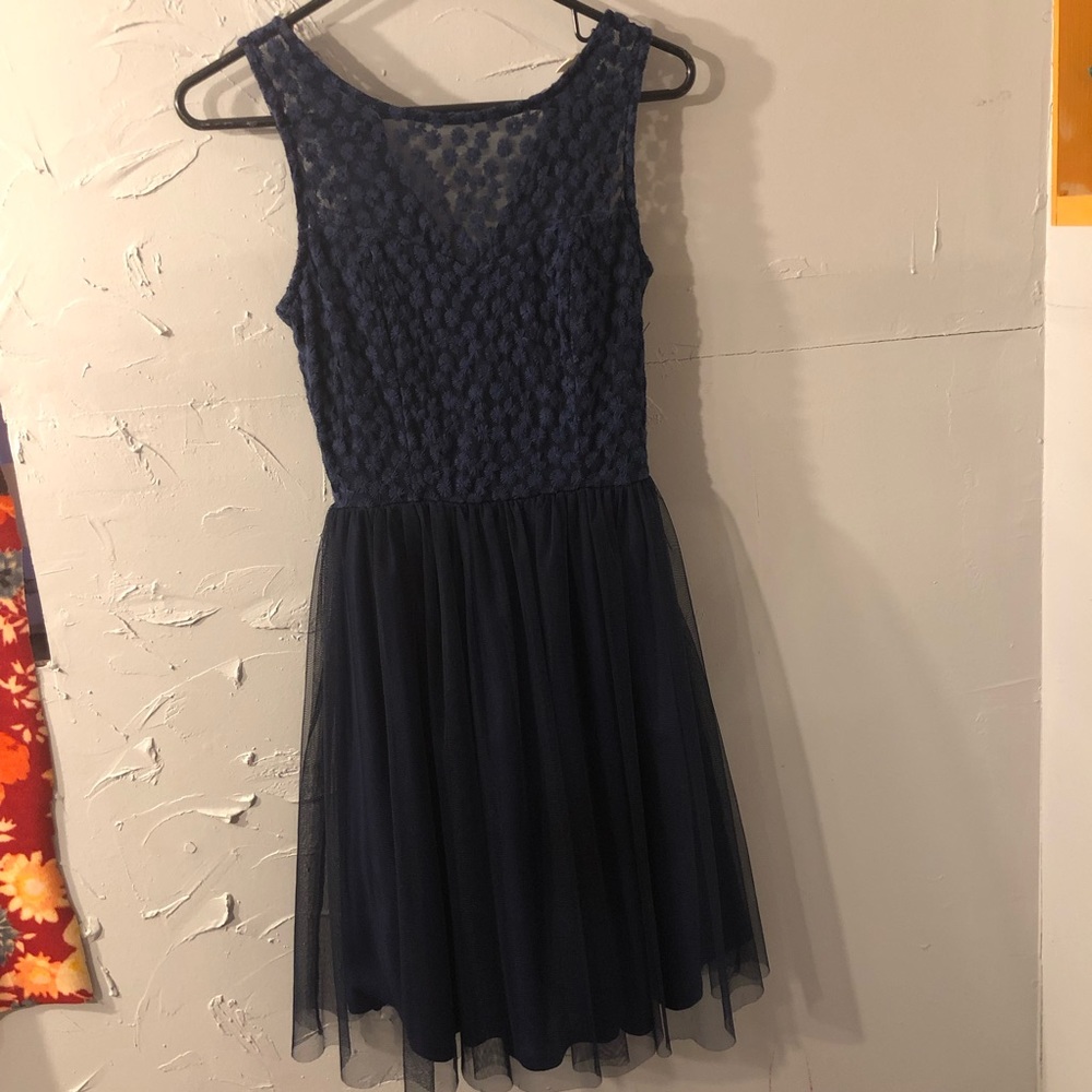 Navy blue lace dress